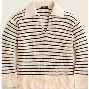 EUC J.Crew relaxed collared sweater in stripe.